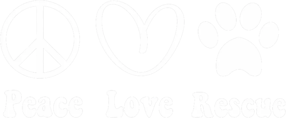 Peace Love Rescue Paw Print