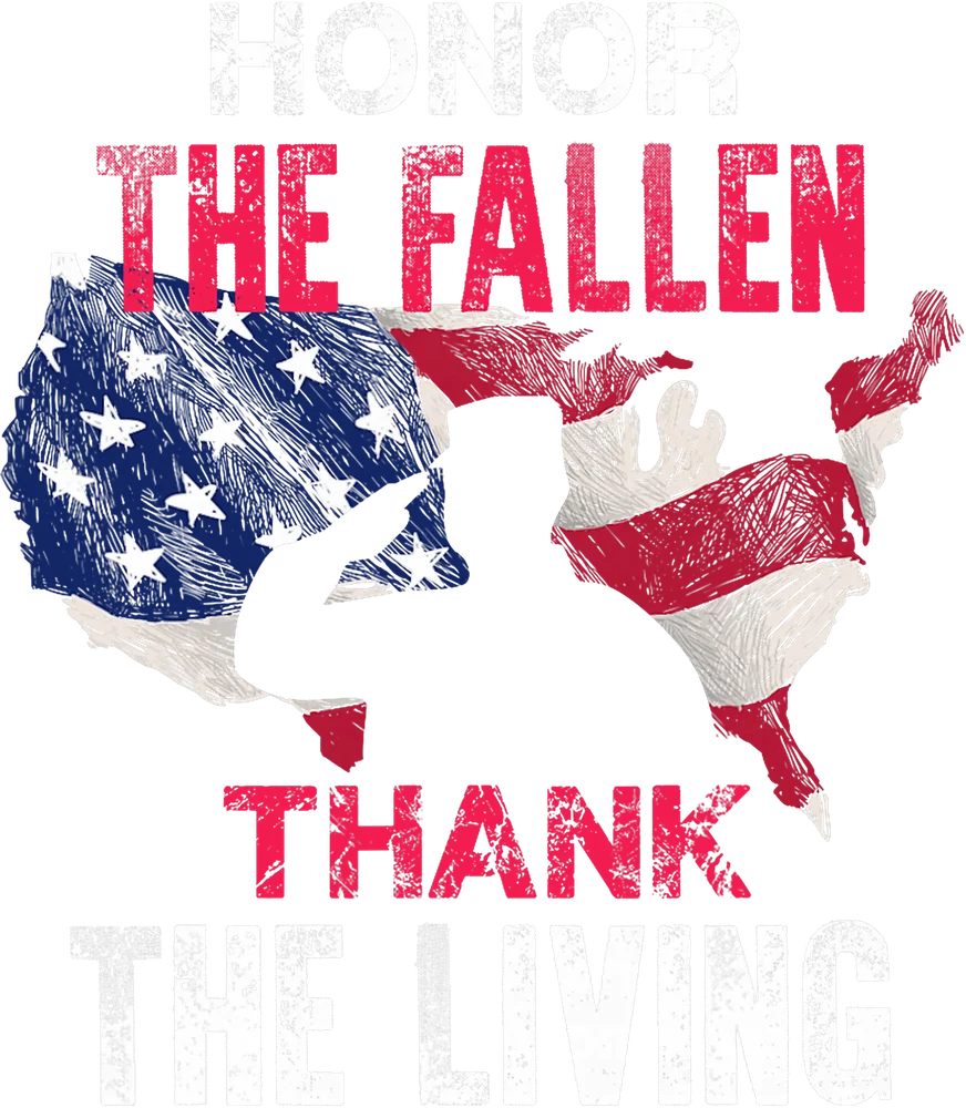 Honor The Fallen - Patriotic USA Map