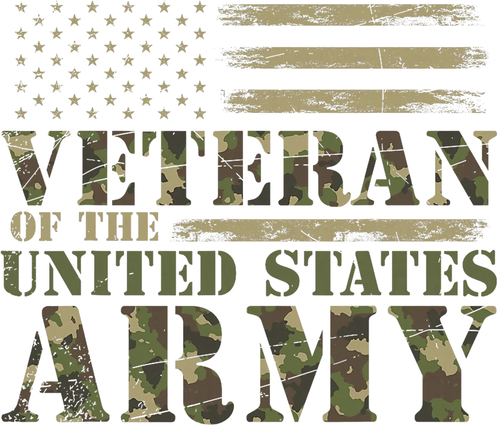 Army Veteran Camouflage Flag Design