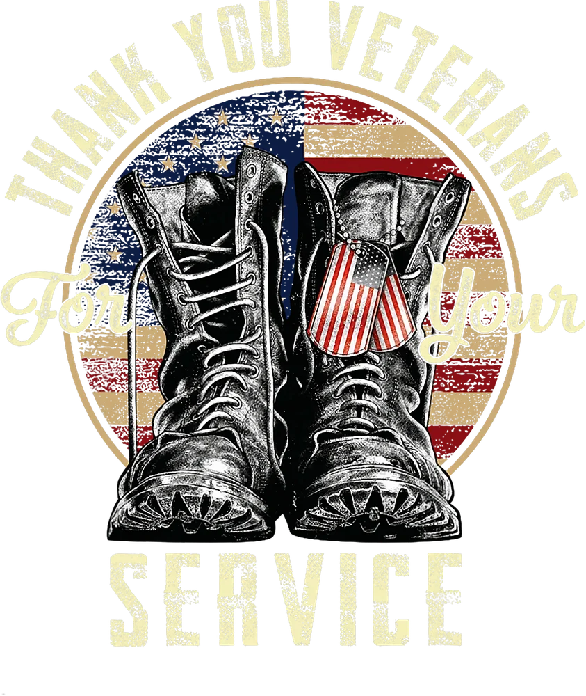 Veterans Day Boots with American Flag