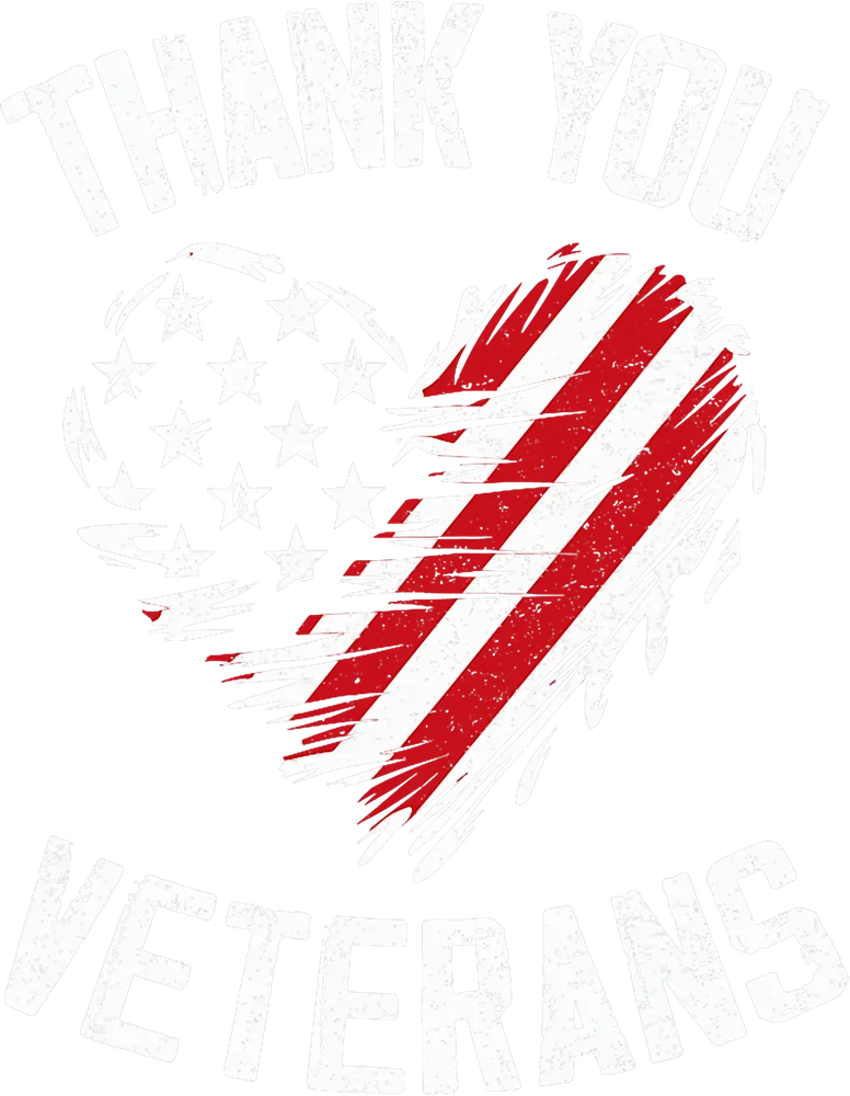 Thank You Veterans Patriotic American Flag