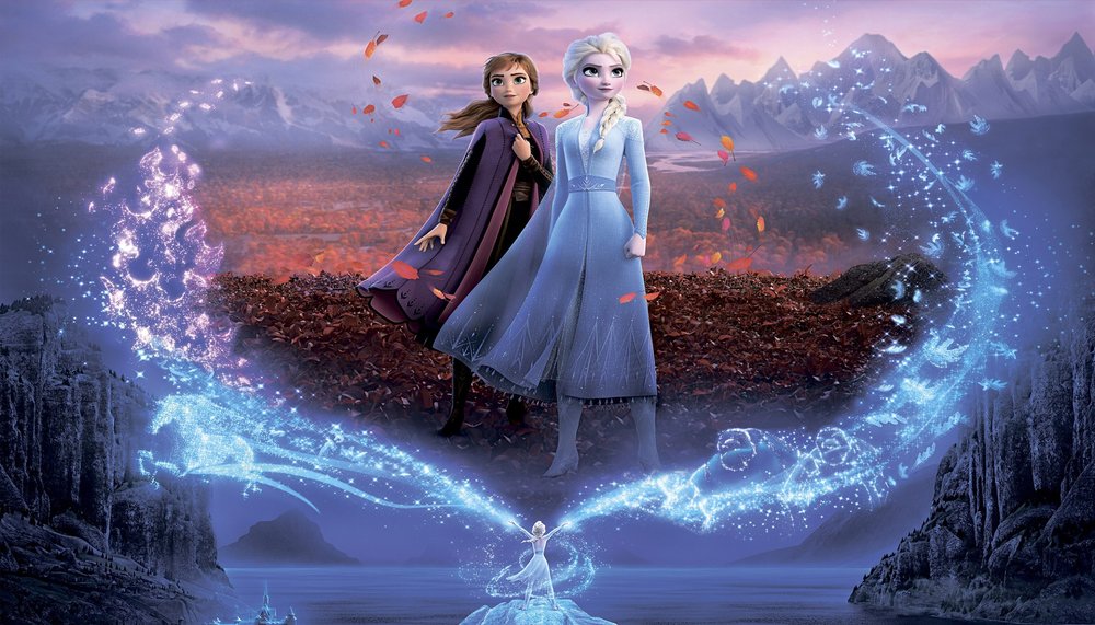 Frozen II Sisters Mountain Scene