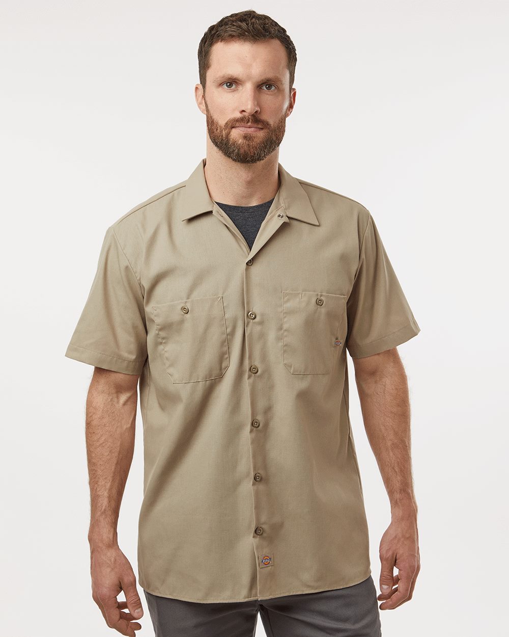 Men's Tall Industrial Short Sleeve Work Shirt