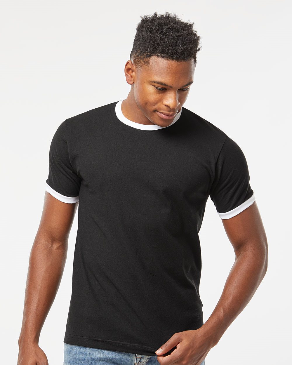 Unisex Fine Jersey Ringer T-Shirt