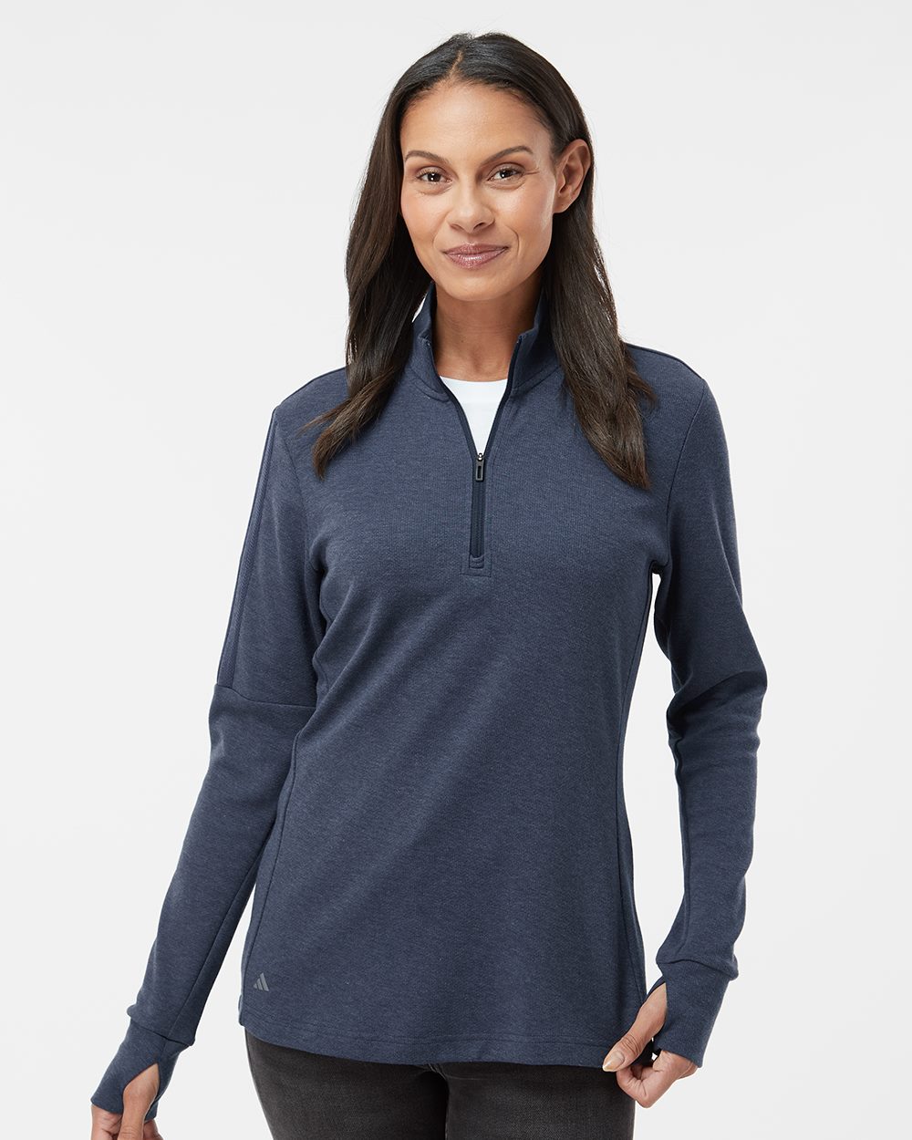 Women's 3-Stripes Quarter-Zip Sweater Pullover