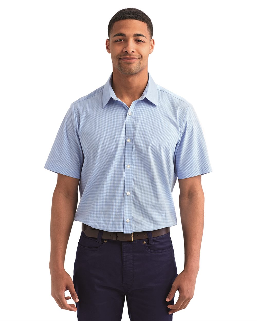 Men's Microcheck Gingham Cotton Shirt