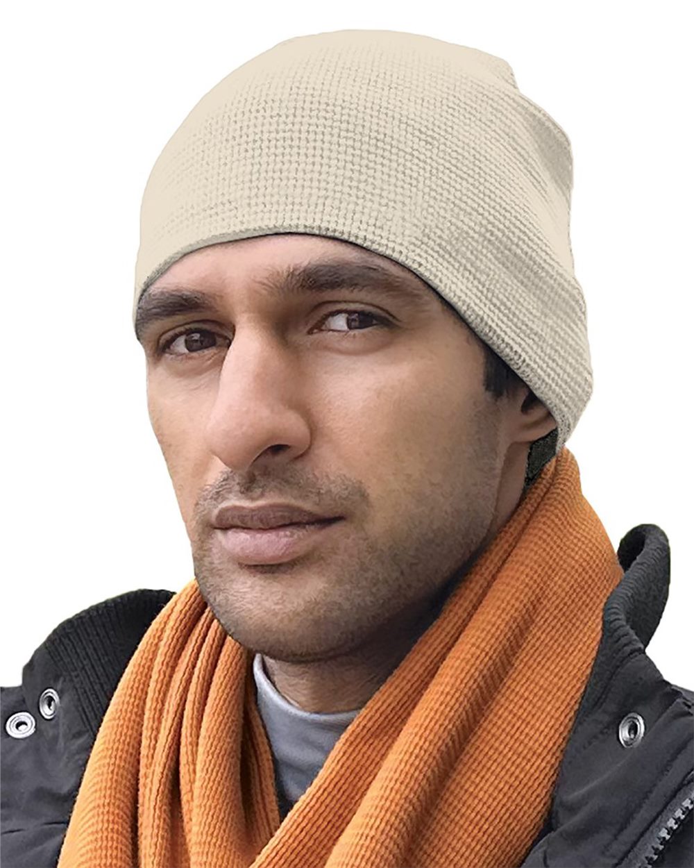 USA-Made 8" Cotton Thermal Beanie