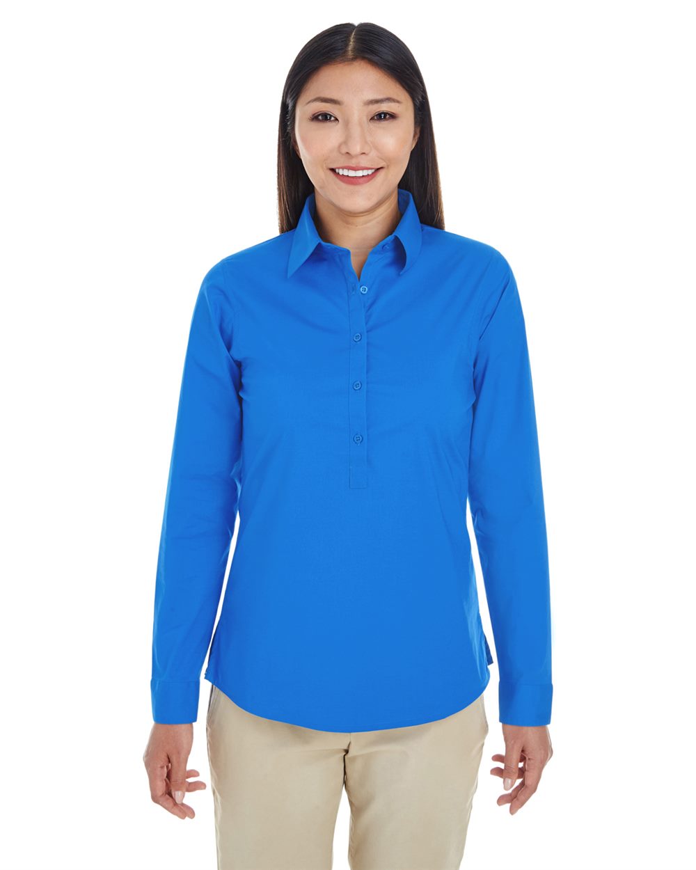 Women's Perfect Fit™ Half-Placket Tunic Dress Shirt