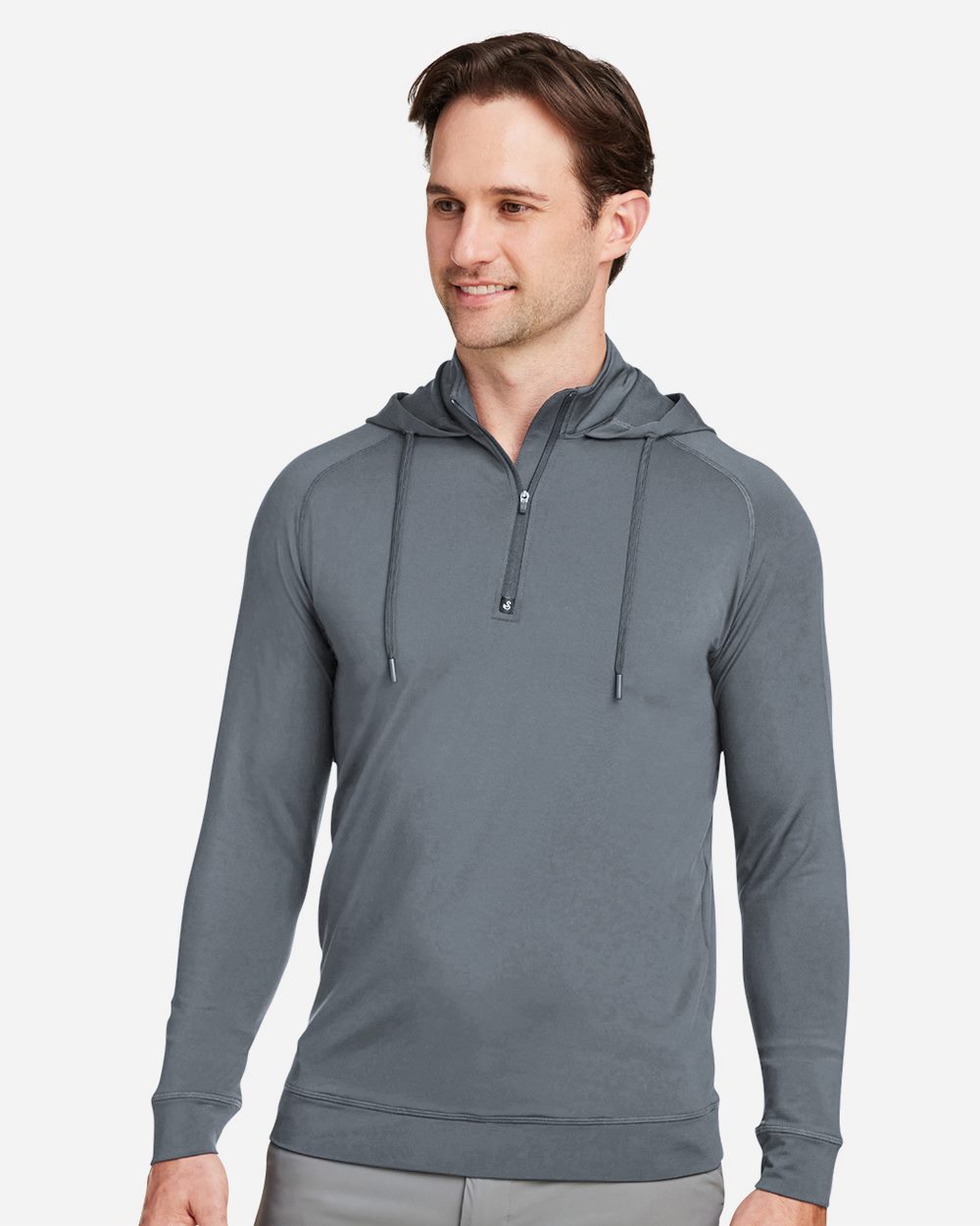 Unisex Vandyke Quarter-Zip Hooded Pullover