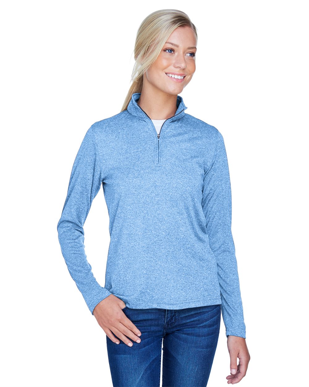 Women's Cool & Dry Heathered Performance Quarter-Zip Pullover