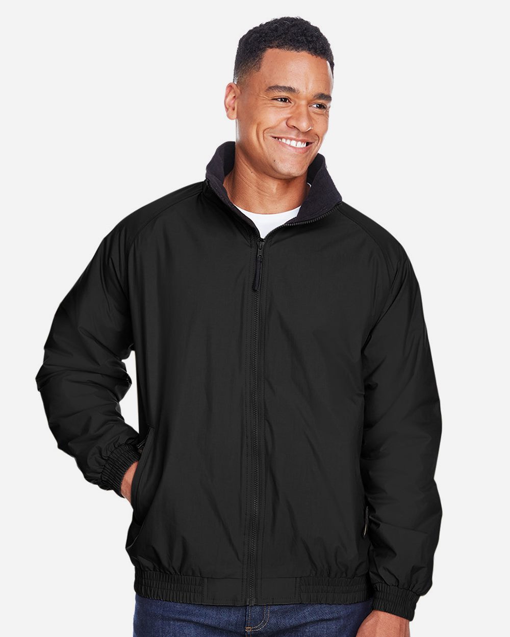 Unisex Fleece Lined Nylon Jacket