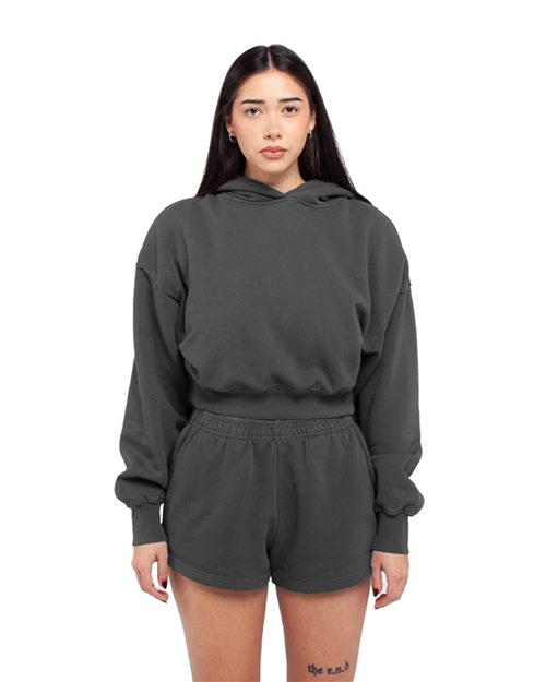 Women's Garment-Dyed Cropped Hoodie Sweatshirt