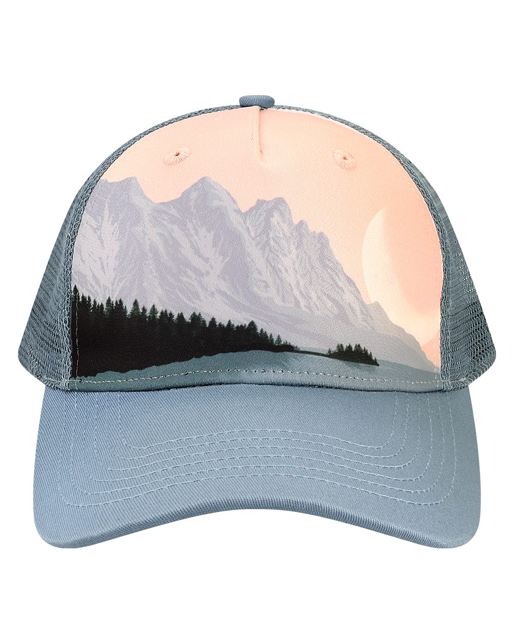Printed Five-Panel Trucker Cap