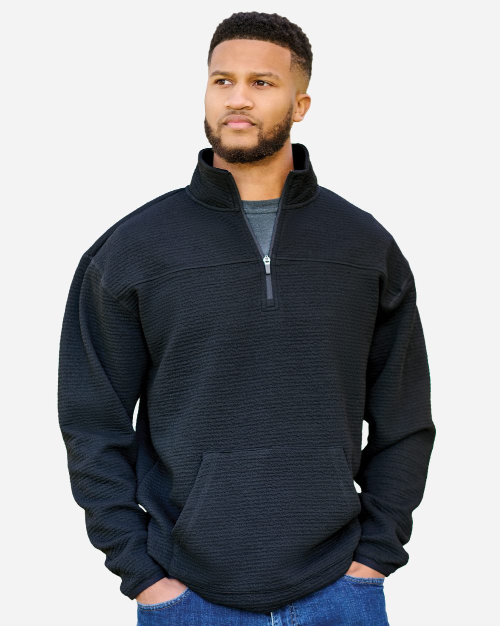 Unisex Pebble Fleece Quarter-Zip Pullover