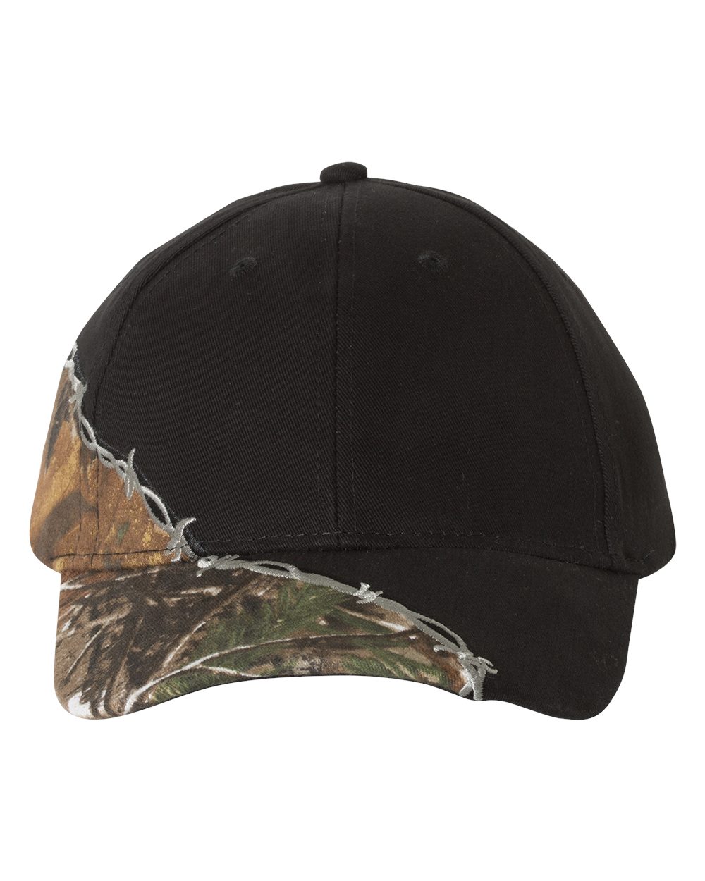 Licensed Camo with Barbed Wire Embroidery Cap