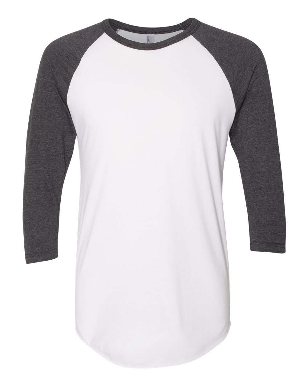 Unisex USA-Made 50/50 Poly/Cotton Raglan Three-Quarter Sleeve Tee