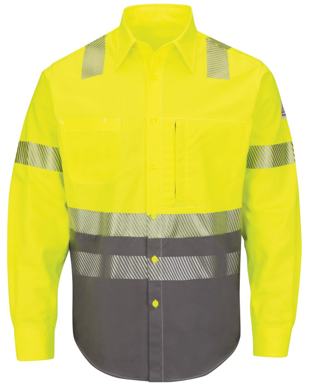 Men's Hi-Visibility Color Block Uniform Shirt - EXCEL FR® ComforTouch® - 7 oz.