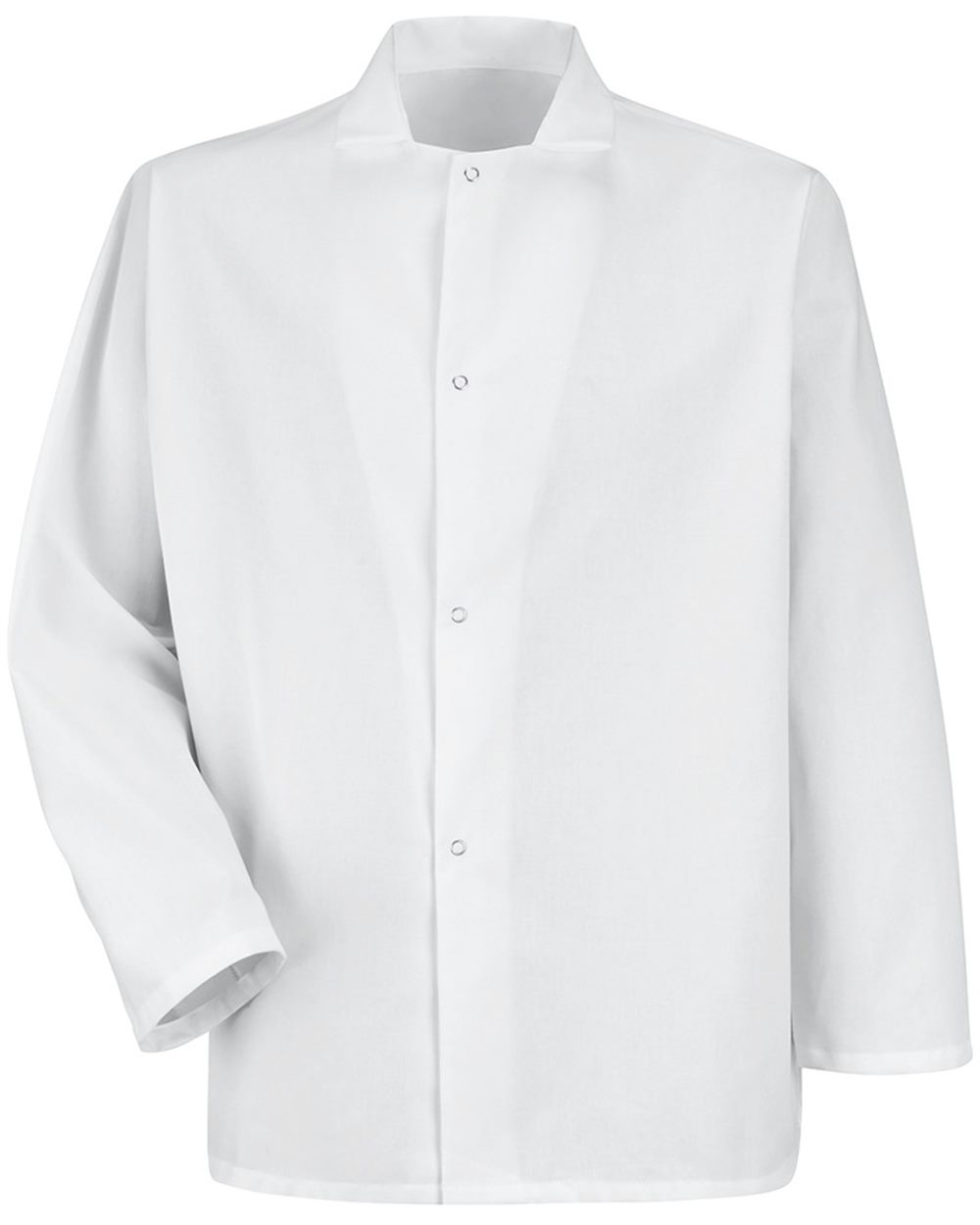 Men's Gripper-Front Short Butcher Coat