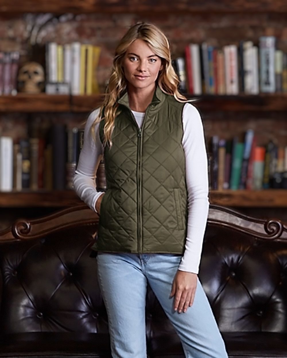 Women's Vintage Diamond Quilted Vest