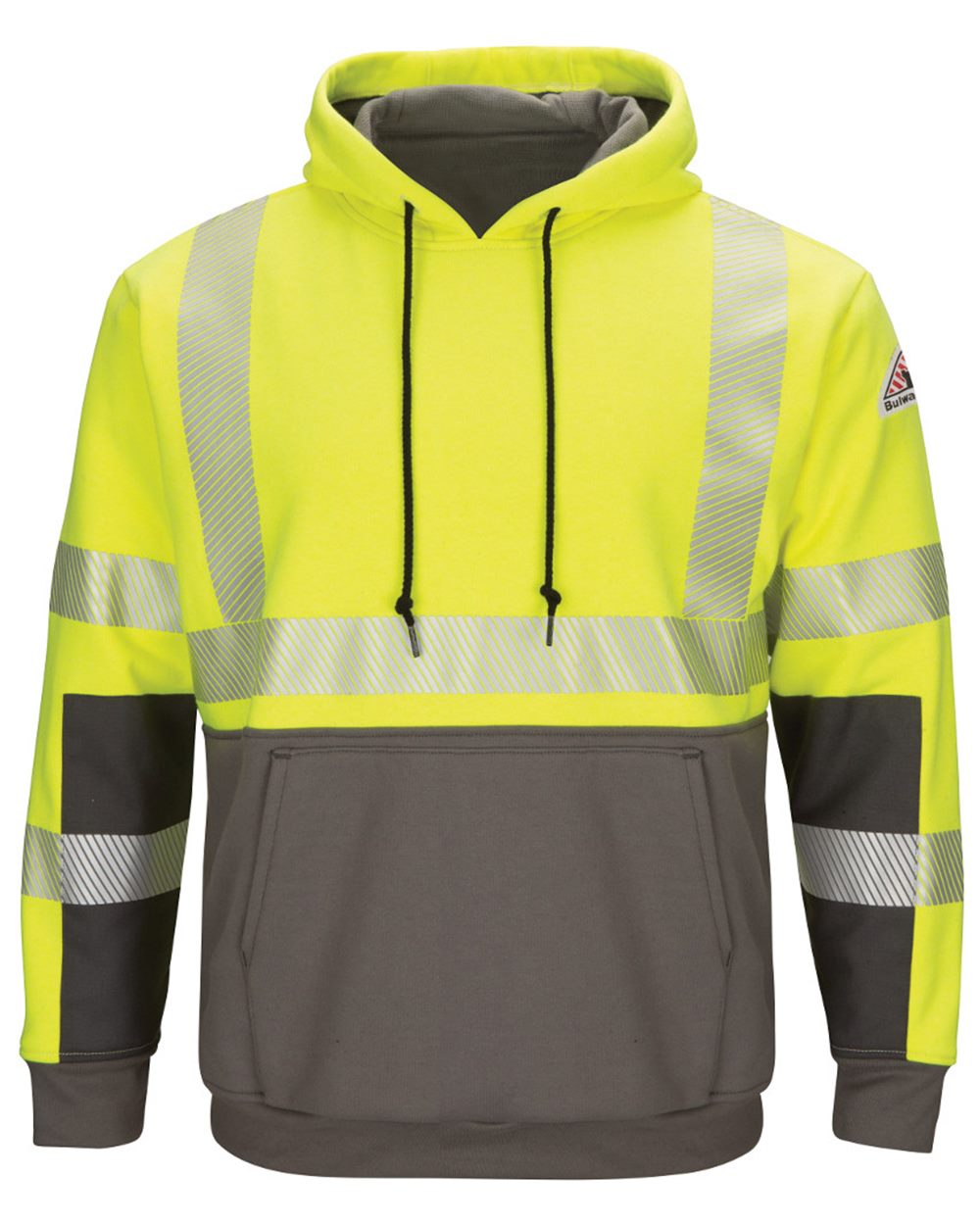 Men's Hi-Visibility Color-Blocked Hooded Sweatshirt
