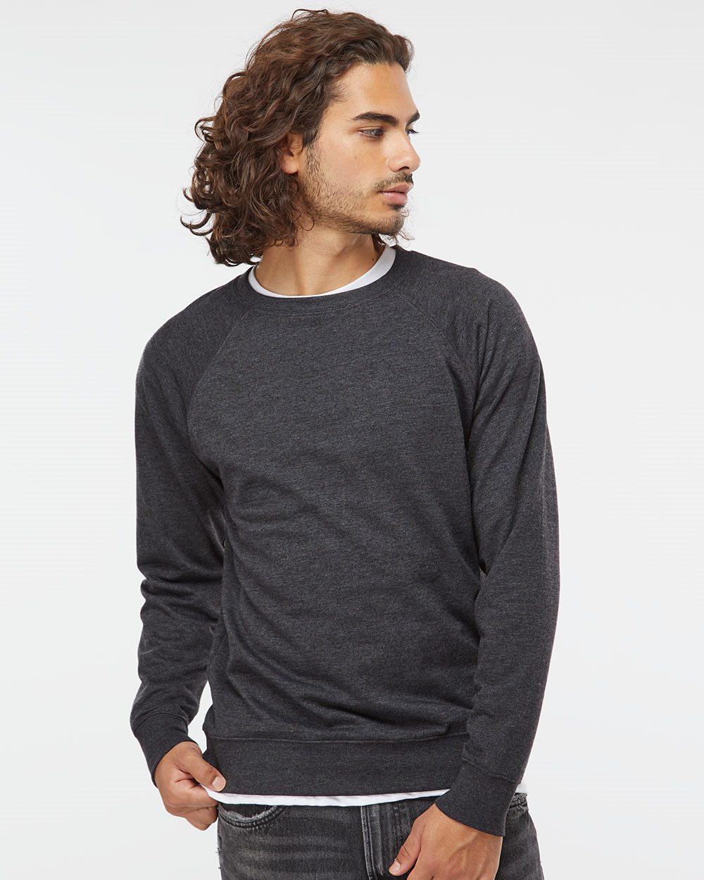 Unisex Icon Lightweight Loopback Terry Crewneck Sweatshirt